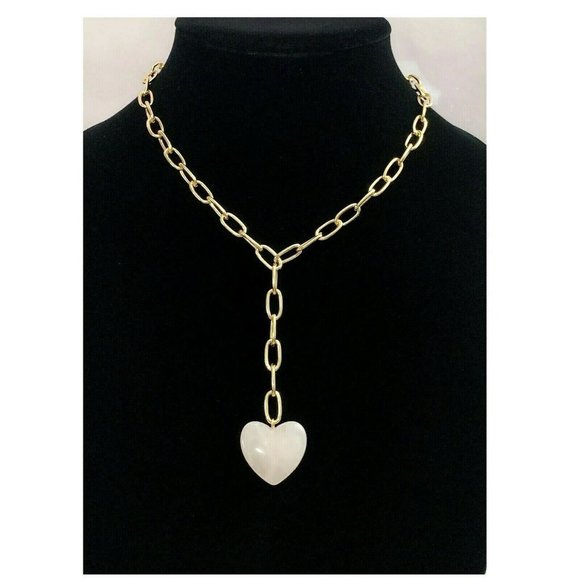 BaubleBar Jewelry - NWT BaubleBar Gold Y Necklace with Heart Pendant